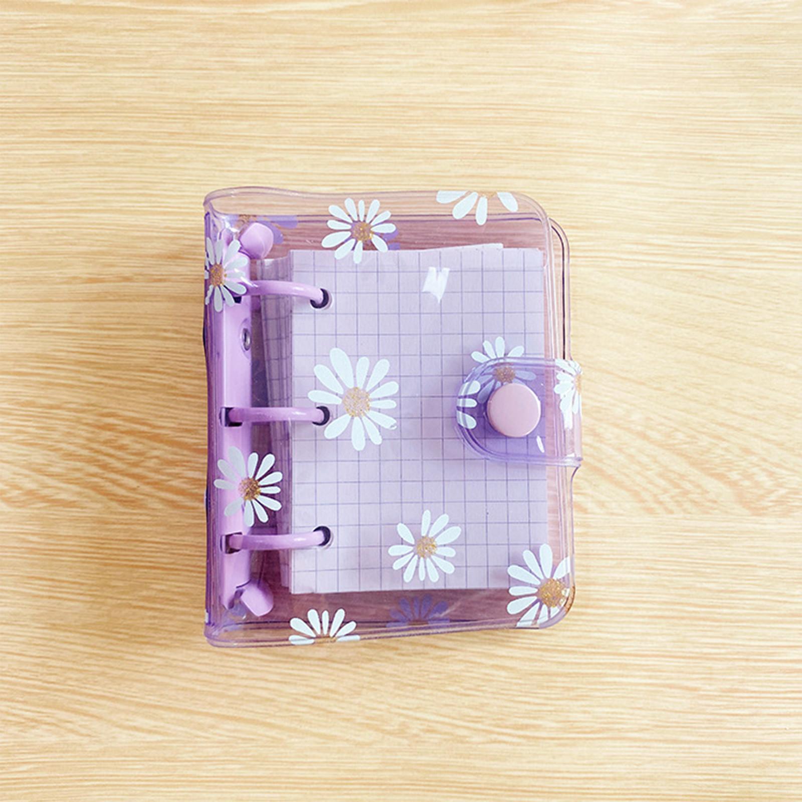 A8 Loose-leaf Notebook Set PVC Portable 3-hole Hand Ledger Notebook фиолетовый