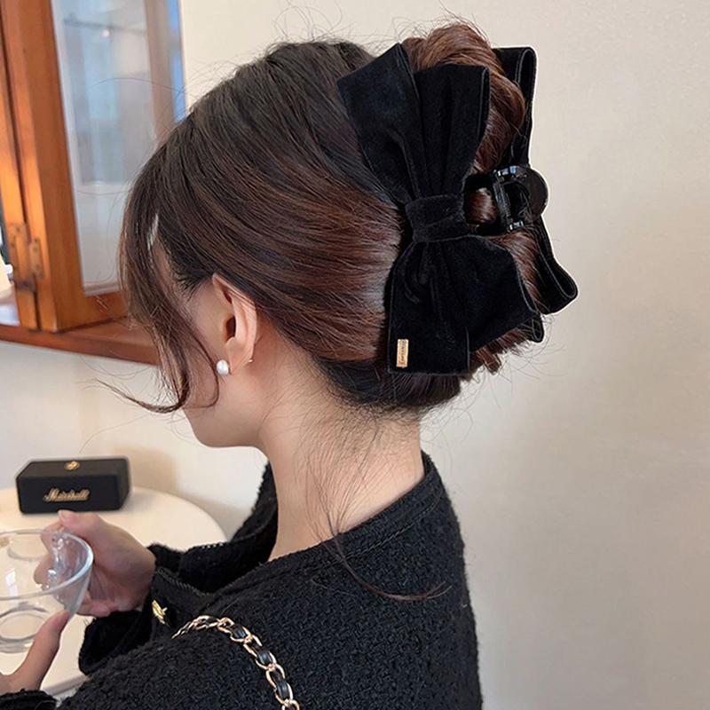 Velká mašle do vlasů Neklouzavá čelist na vlasy Silné držení svorek Módní vlasové doplňky pro ženy a dívky