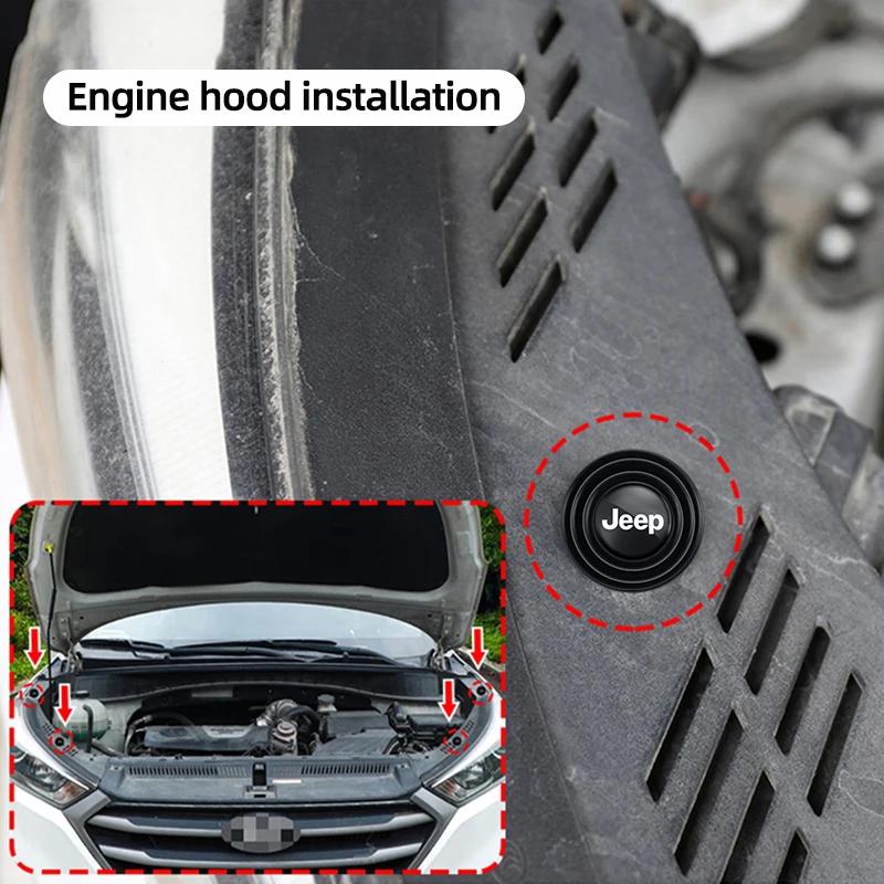 For Jeep Car Door Shockproof Silicone Gasket Buffer Pad Accessories For Jeep Grand Cherokee Wrangler JK Gladiator Compass Ren