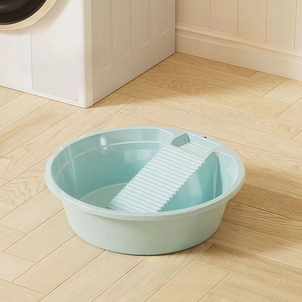 Thickened Washboard Laundry Basin 2IN1 Laundry Tub Underwear Cleaning Basin  Hand Washing Clothes