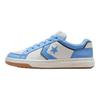 Converse Pro Blaze Classic Weich Bequem Dünne Sohle Rutschfest Abriebfest Low-Top Skateschuhe Unisex Sneaker Weiß Blau A14245C