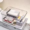 Plastic Storage Box, Covered Storage Box, Flip Top Desktop Storage Container, Office Supplies, Stationery, Cosmetics Storage
