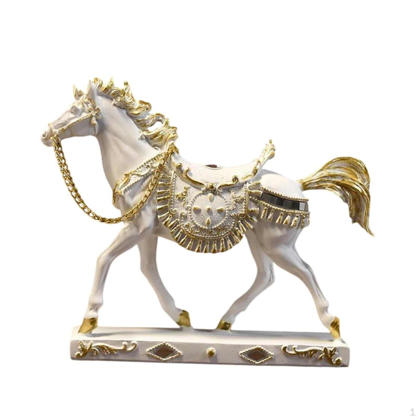 

Horse Statue Decorative Artwork Resin Sculpture for Shelf Bookcase Cabinet