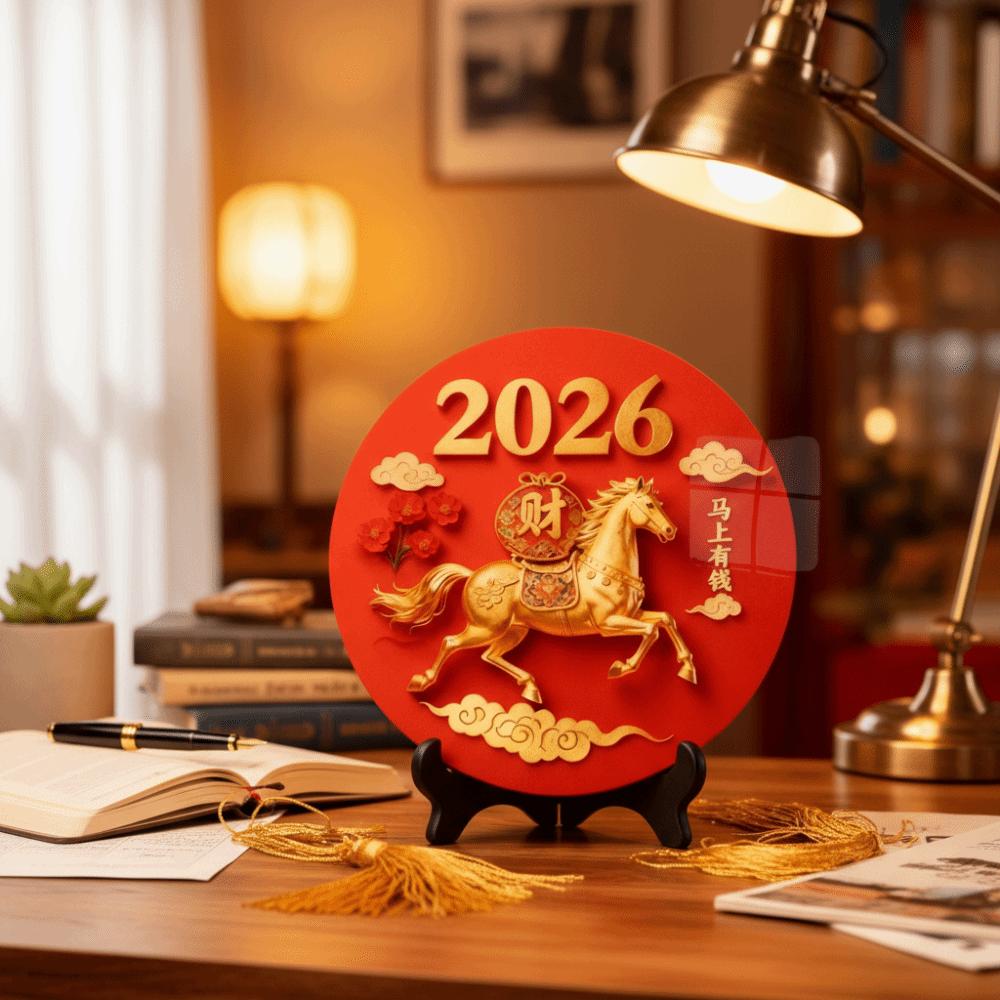 Horse Year Photo Frame Decorations Wooden Desktop Ornament Home Decor Home Decor Ornament  Office