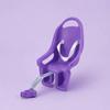 Seggiolino per bambola da bicicletta per bambini Staffa in metallo Fessure per le gambe Viola