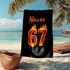Custom Name Ultra-Soft Beach Towel with 67 Theme,Ideal for Pool - Camping, Diving - Perfect Travel Essential, Vibrant Beach Towel.
