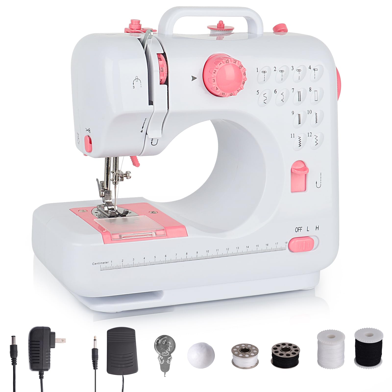

Family Sewing Machine, Electric Sewing Machine, Compact, Beginner-Friendly, 12 Stitches, Small, Mini, Portable, Easy Operation, Multifunctional, Low N