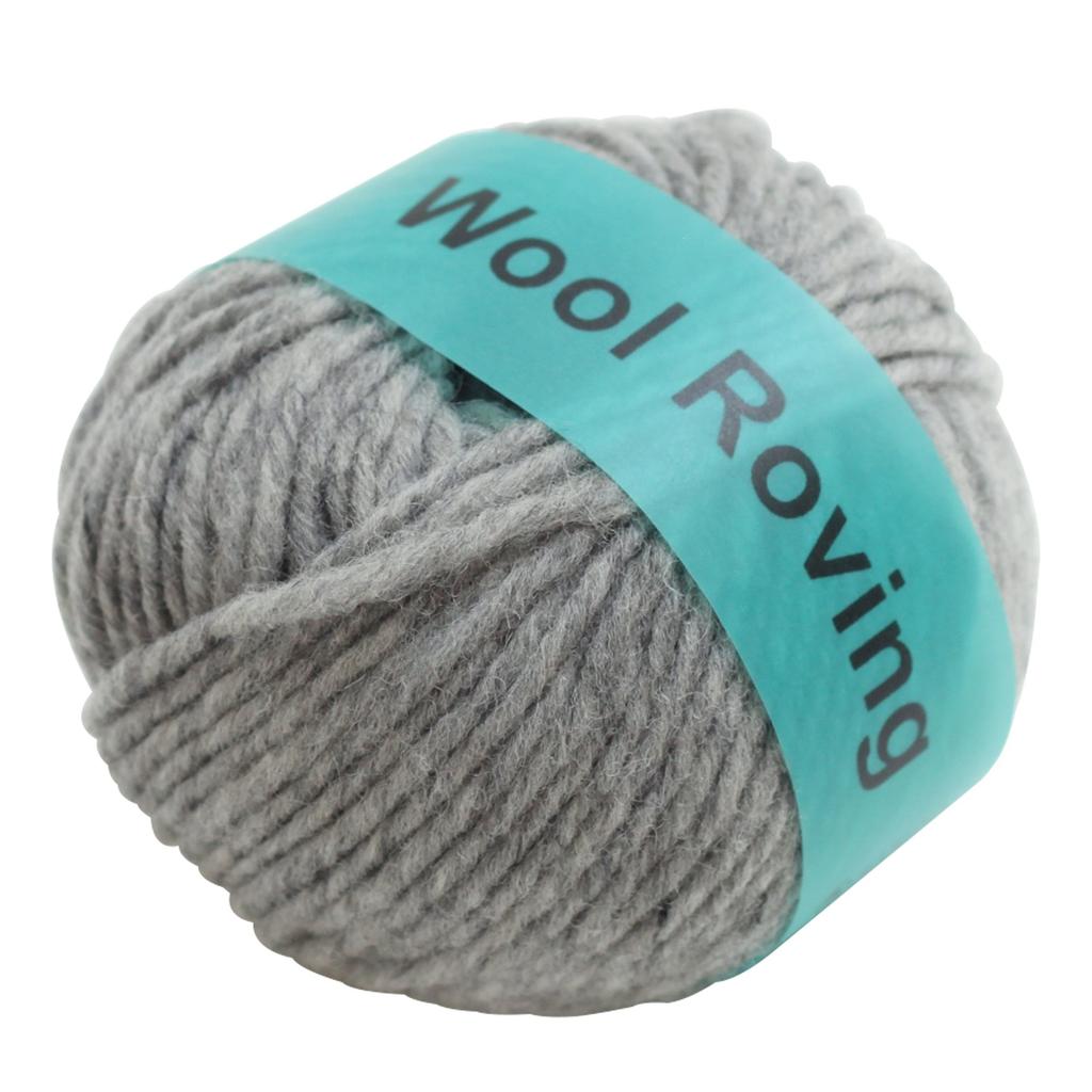 Yokota DARUMA Wool Roving Extra Pack of Yarn, Thick, Col. 6, Gray, 50g, Approx. 75m, 5, 01-6400