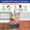 2D Flat Vintage 4th of July USA Flag Aluminum Sign Independence Day Decor 4th of July Party, Independence Day Decor, Patriotic Backyard, Summer