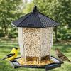 Tower Shape Hanging Bird Feeder Transparent Bird Food Container Bird Food Dispenser  Yard