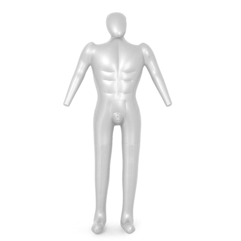 170cm Men s Full Body Inflatable Mannequin Silver Male Mannequin Torso Tailor Clothing Mannequin Display China Mainland