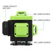 16/12/8 Line 4D 360° Horizontal Vertical Cross Green Light Laser Level Self-Leveling Measure APP Control