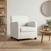 Armchair White Faux Leather