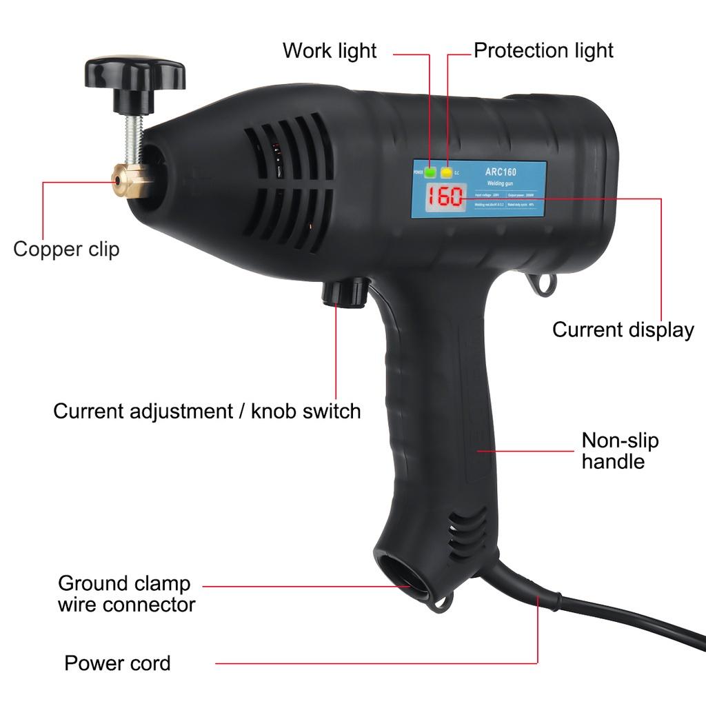 10-160A 2200W Electric Arc Welding Machine Portable Automatic IGBT ARC Inverter Welding Digital Intelligent Welder