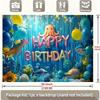 Party Backdrop Under The Sea Ocean Under Balloons Fish Octopus Photo Booth Background Birthday Party Decor