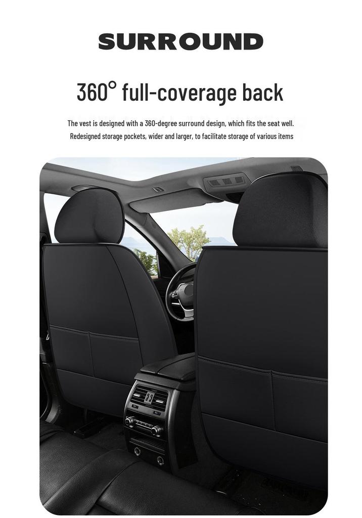 Universal All-Season Leather Car Seat Cover and Cushion