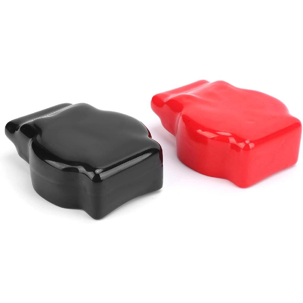 Battery Terminal Covers, 1Pair Universal Car Battery Post Cover Positive Negative Top Post Wire Connector for Car Motorcycle Truck