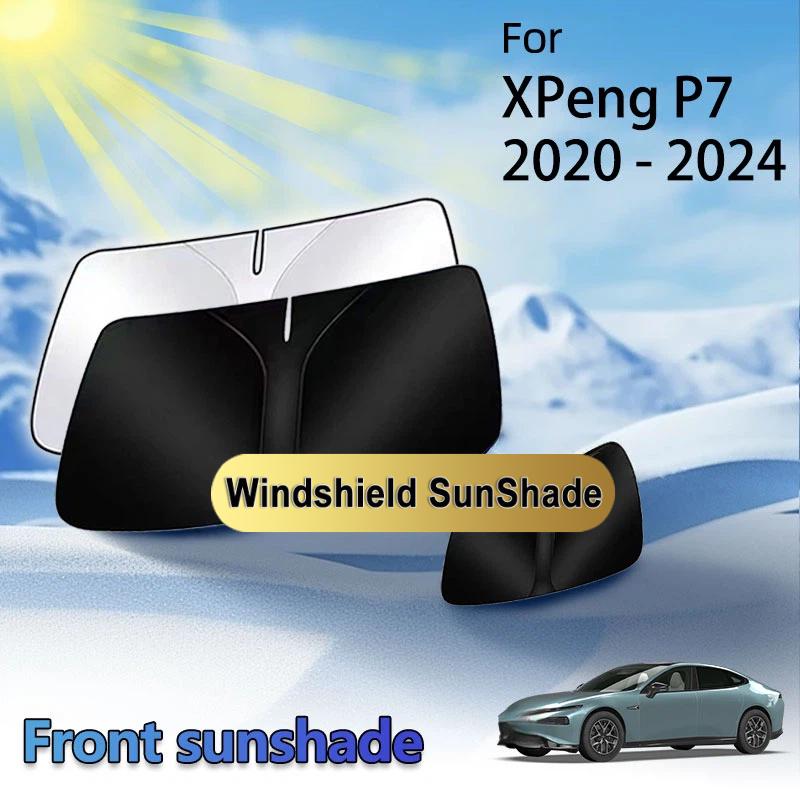 Front Window Sunshade For XPeng P7 P 7 P7i 2020 2021 2022 2023 2024 Accessories Sun Shades Protection UV Heat Insulation PartsWindshield Sunshades 1