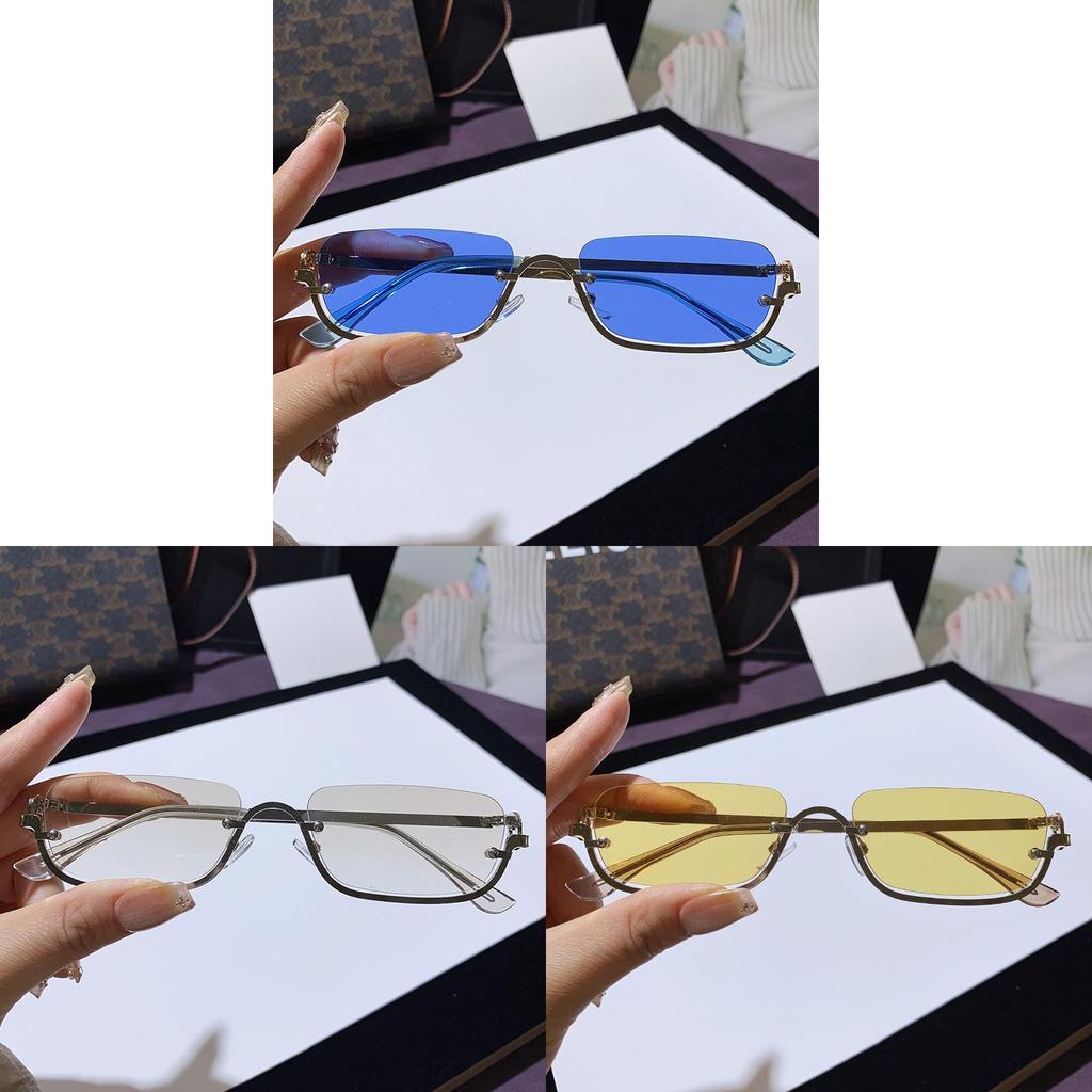 Y2k Metallic Square Sunglasses With Uv400 Protection For Fashion Casuals