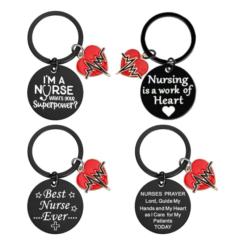 I'm A Nurse Pendant Keychain Durable Key Chain Ornament for Healthcare Employees