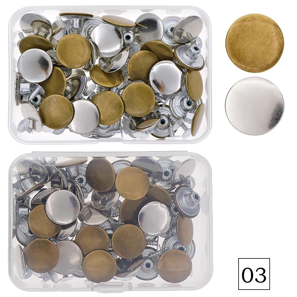40 PCS/Set Jeans Button Tack Buttons Metal Replacement Craft Working Kit DIY Clothes Accessary