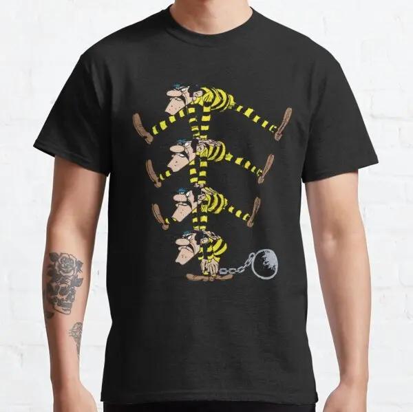 Lucky Luke Cartoon Daltons Tshirt Retro T Shirt Grunge Clothing Harajuku Anime Shirt Ropa Hombre Roupas Masculinas Camisetas