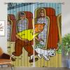 Elegant Room Curtains for Camera Tin-tines Halloween Decoration Blackout Curtain for Room 2 Panel Partition Shades Living Child