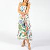Modisches Digitaldruckkleid für Damen Neues Sommer-Urlaubskleid für Damen Elegantes A-Linien-Kleid Damen Vintage Trägerlanges Maxikleid