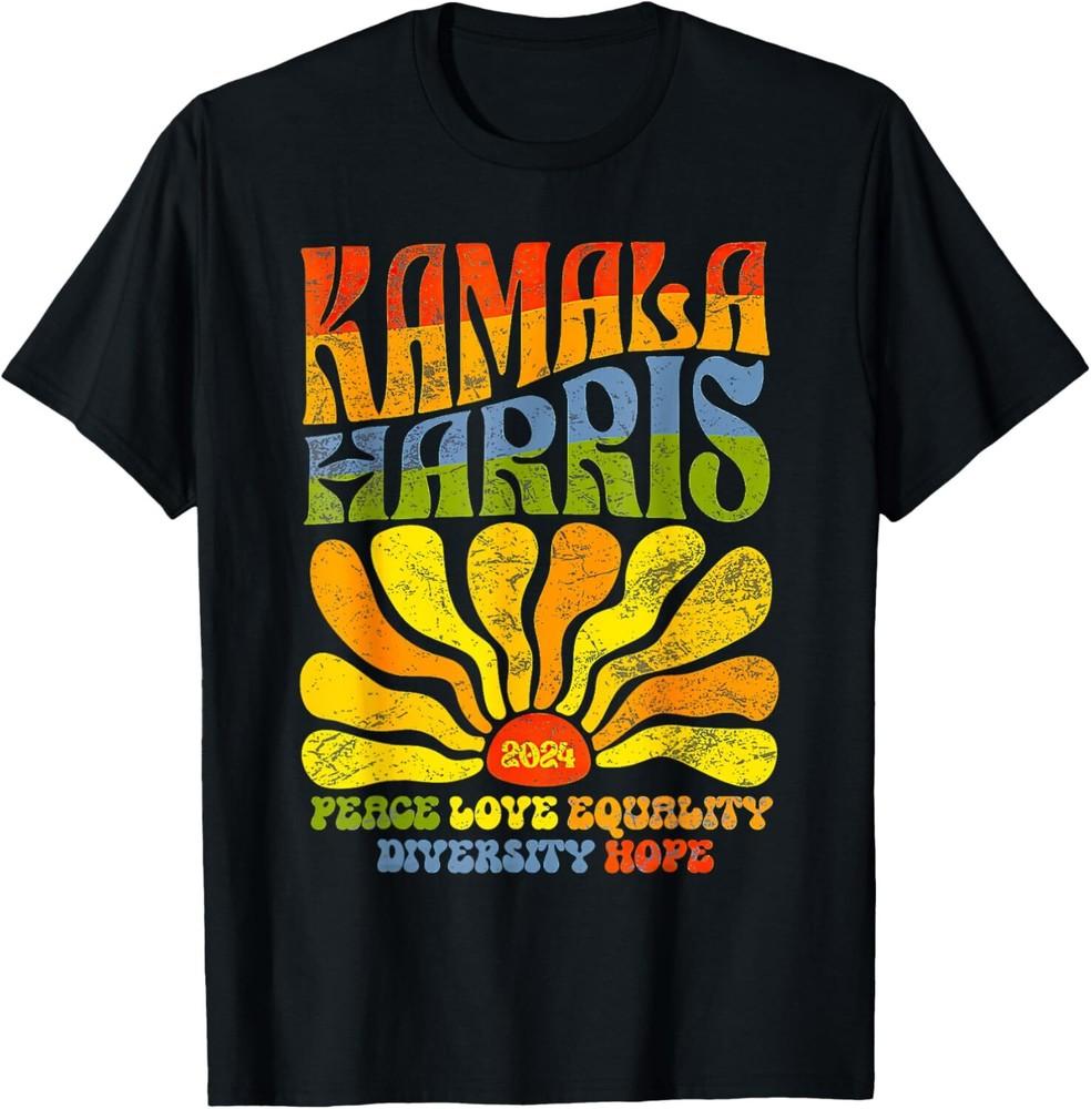 New Kamala Harris Waltz Peace Love E Hope Diversity T-Shirt Unisex T-Shirt S
