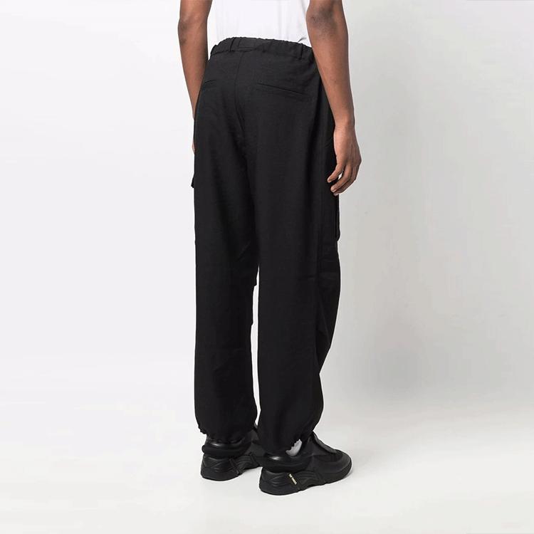 Y-3 FW21 Waist-Tied Straight-Leg Pocket Design Casual Pants Men pants Black HG8601