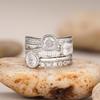 Classic Copper Alloy Zircon Ring Ladies Jewelry Wedding Promise Party Gift