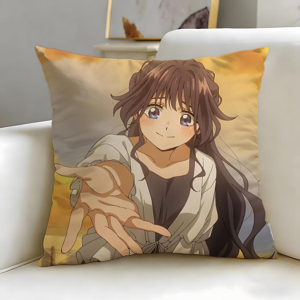 popular anime character Kaoruko Waguri Cushion Cover Soft & Easy-Wash Pillow Case – Versatile for Couch, Bed, Travel and Office