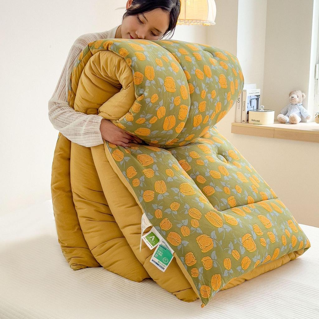 10A Antibacterial Thickened Double-Layer Gauze Quilt - Warm for Winter, Spring, and Autumn