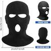 2Pcs 3 Hole Winter Knitted Mask, Full Face Cover Ski Scarf Mask Warm Balaclava For Adult Skiing, Motorcycle,Wind Protection