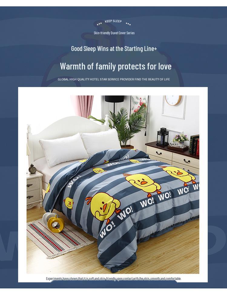 Aloe Cotton Brushed Flannel Duvet Cover for Dorms - Available in 1.5, 1.8, 2 Meters - Pure Cotton
