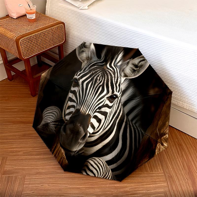 1 PC Automatic Folding Umbrella - African Animals Pattern, Portable & Foldable Design with 8 Ribs, Christmas Birthday Gifts
