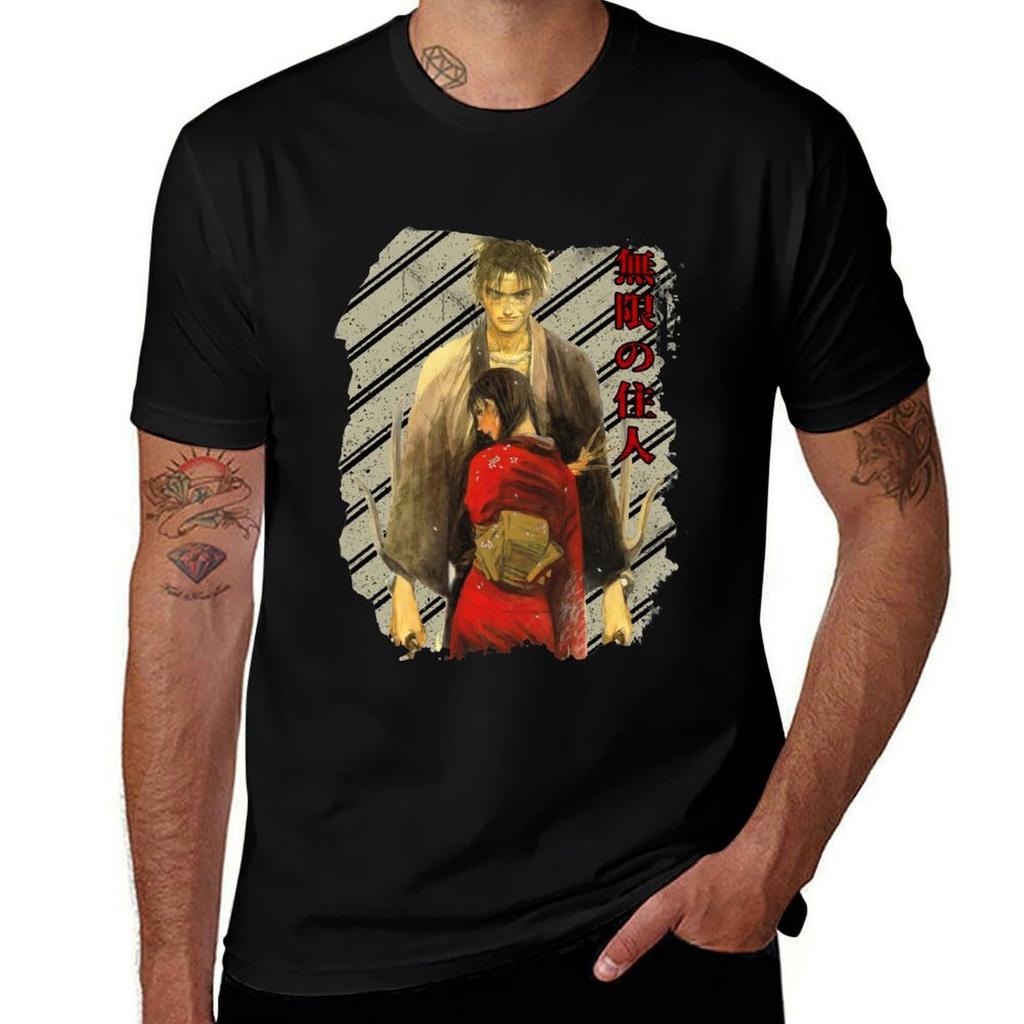 Blade Of The Immortal Unisexji And Rin Tshirt Functional Casual Short Sleeve Tee