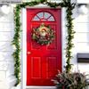Cardinal Wooden Sign with Santa Claus Pattern - Merry Christmas Round Sign for Front Door Wall Hanging Decor - Ideal Christmas Decoration