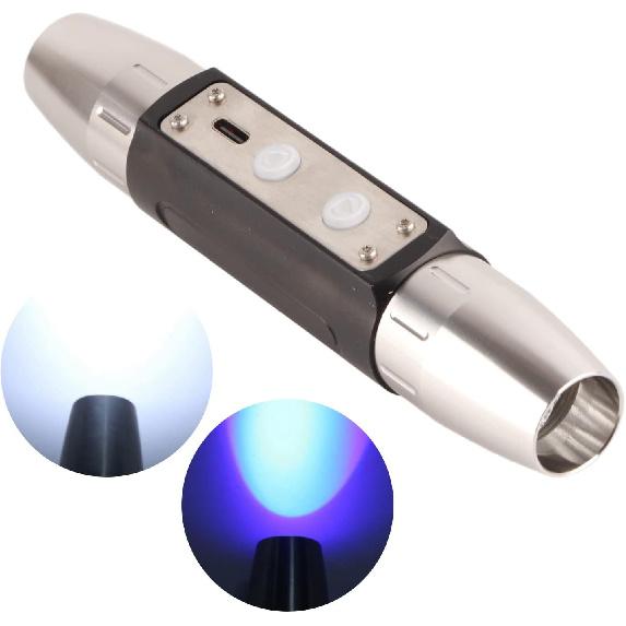 Jade Appraisal Light Detector Lamp, Expert Jade Flashlight, Super Bright DX4 USB Rechargeable Quad LEDs Expert Jade Appraisal Flashlight for Jewelry