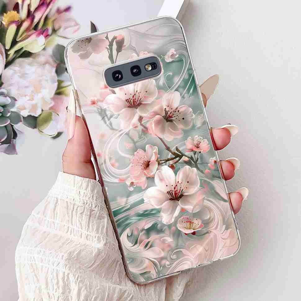 For Samsung Galaxy S10e Case SM-G970 Fashion Bow Flower Soft Silicone TPU Cover For Samsung S10e S10E SM-G970F 5.8" Phone Casing