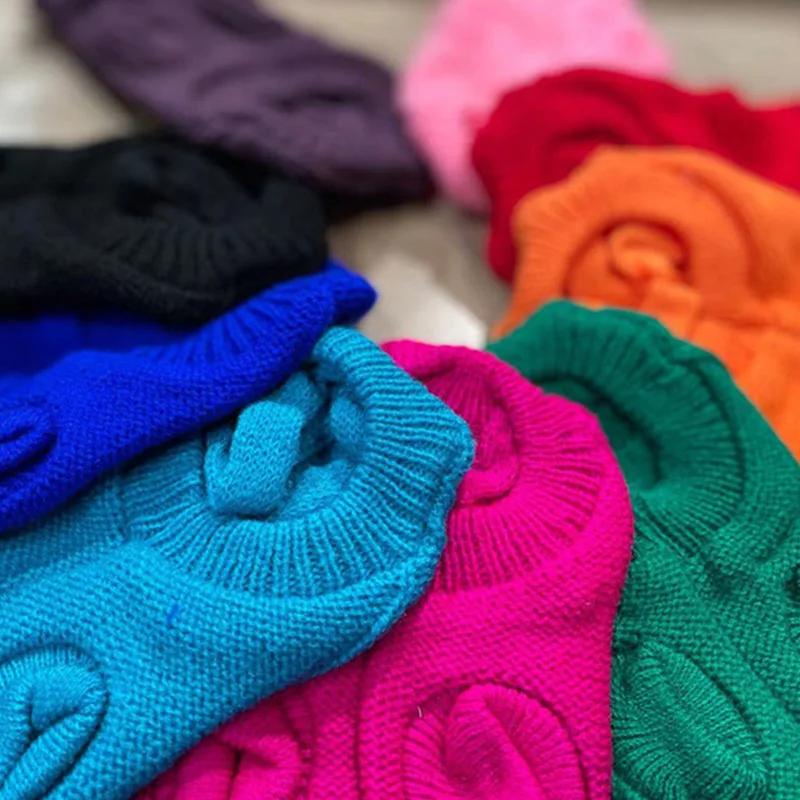 Svetry pro psy Zimní oblečení pro mazlíčky pro malé psy Teplý svetr Kabát Outfit pro kočky Oblečení Vlněné měkké tričko pro psy Bunda York
