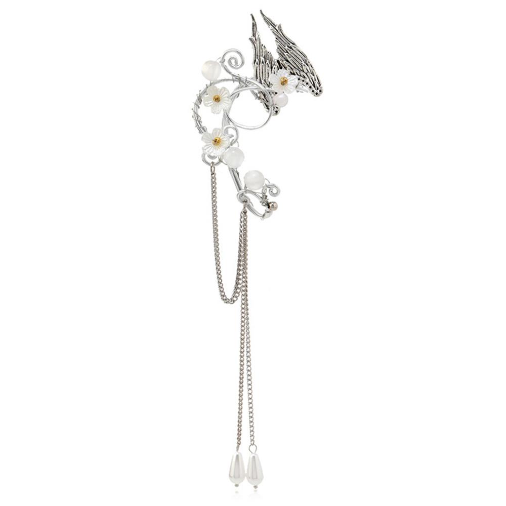 Estetické elfí náušnice s manžetami Andělská křídla Náušnice bez piercingu pro Halloween Cosplay Maškaráda Svatba