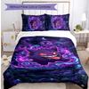 Gengar Pattern Printed 3PCS Bedding Set, Soft Skin-Friendly Washable Duvet Cover & Pillowcases Set