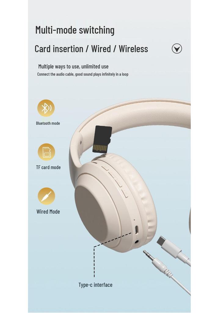 New Arrival Bluetooth Wireless Noise-Cancelling Headphones - Sports, Gaming, Long Battery Life