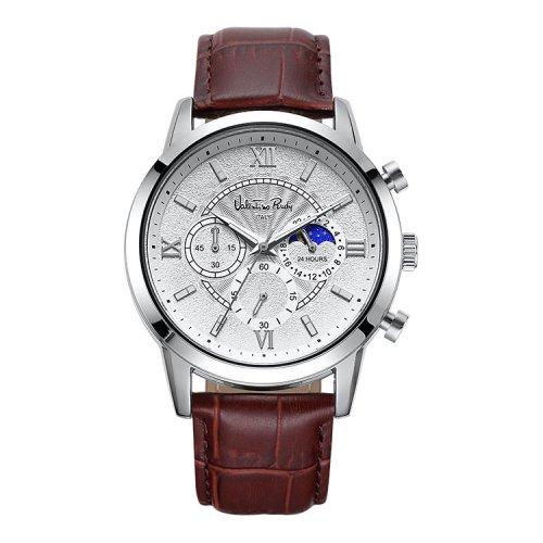 

[VALENTINO RUDY] Мужские кожаные часы VALENTINO RUDY Солнце и Луна VR6573A-WTBR FREE