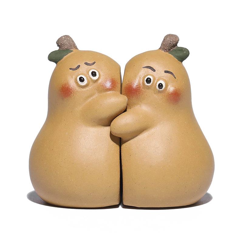 

Мультяшная груша, пара, чай, питомец, чай, исин, фиолетовый песок, фигурка, игрушки, украшения для чайной церемонии, чайная статуэтка для чайного сервиза