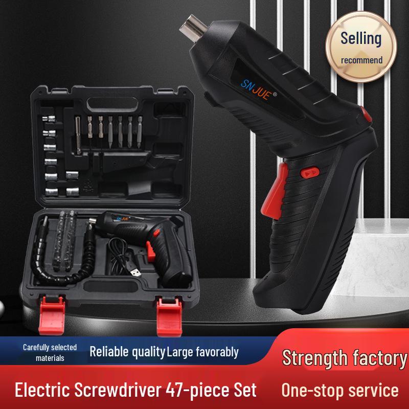 Set șurubelniță electrică și mașină de găurit SNJUE: Unealtă de mână multifuncțională, reîncărcabilă.