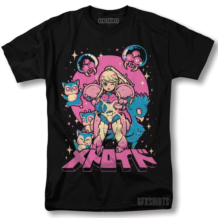 Metroid Samus Kawaii Shirt NES Classic Game Nintendo Retro Graphic T-Shirt Unisex T-Shirt XXXL