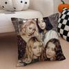Girlgroup Retro Wg W-Wondergirls Cushion Cover Throw Pillow Cover Hidden Button Durable Polyester Chair Cushion