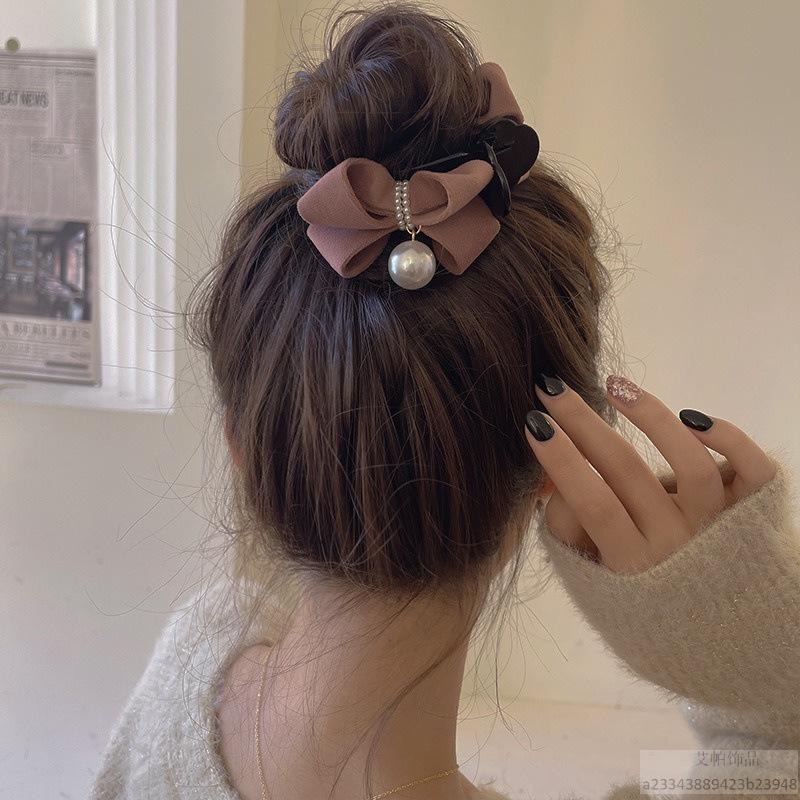 Elegant Bow Hair Clip - Large High-End Headdress for Women